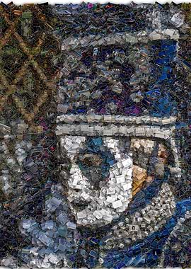 Mosaic Portrait: Abstract Face Composition