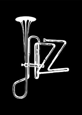 Jazz Trombone Typography Art