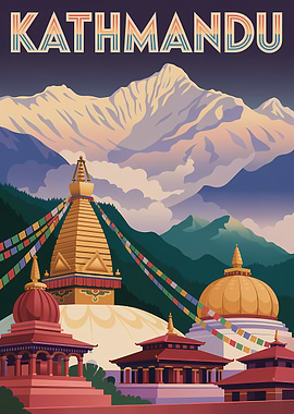 Kathmandu Travel Poster