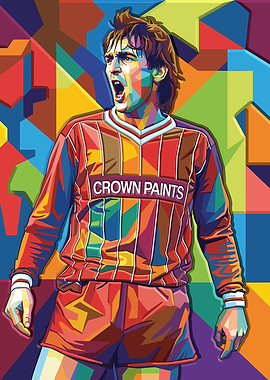Kenny Dalglish Pop Art Illustration