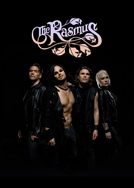 The Rasmus band portrait on black