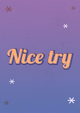 Nice Try Text Art