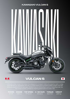 Kawasaki Vulcan S Motorcycle Poster
