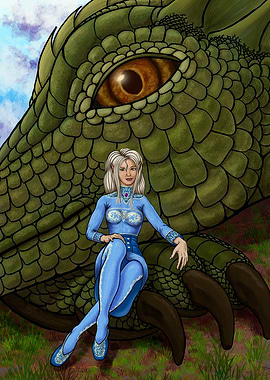 Dragon and Elf Digital Art