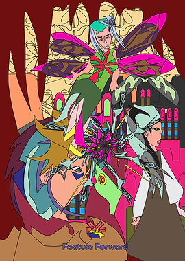 Fantasy Characters in Colorful Digital Art