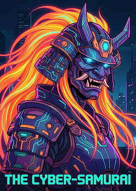 The Cyber-Samurai Digital Art