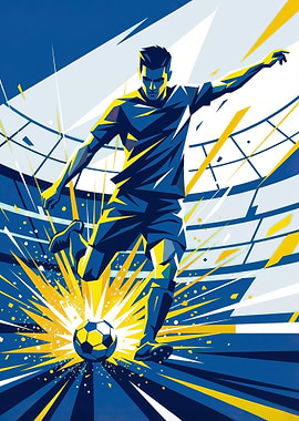 Dynamic Soccer Player Illustration