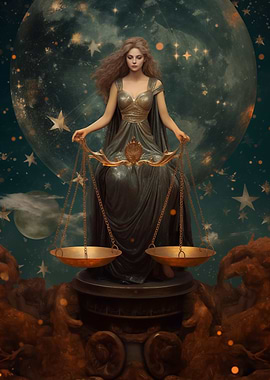Libra Zodiac Sign Art