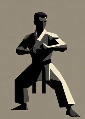 Karate Stance Illustration
