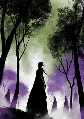 Mysterious Forest Encounter Digital Art