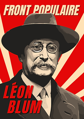 Léon Blum Front Populaire Propaganda Poster