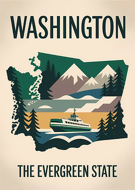 Washington State Travel Poster
