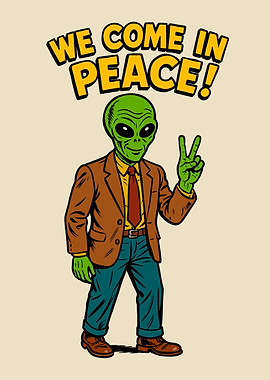 Alien come in peace