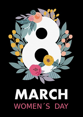 Women's Day Floral Number Eight