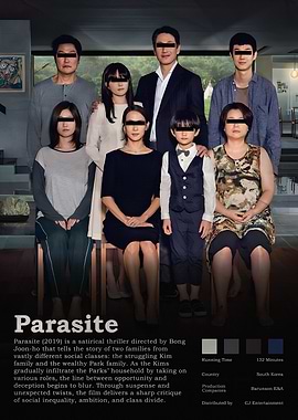 Parasite Movie Poster Family Portrait