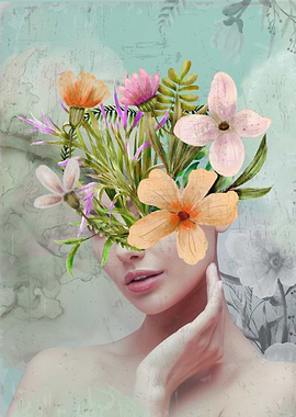 Floral Woman Portrait