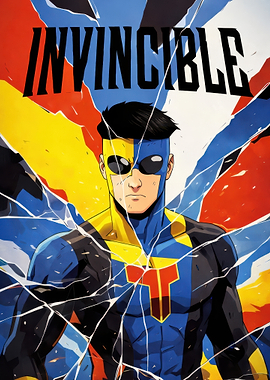 Invincible Comic Book Hero Portrait