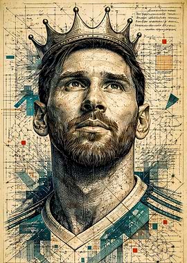 Lionel Messi King Portrait
