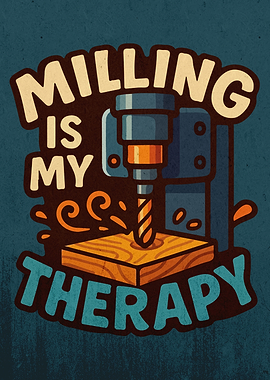 Funny Milling machine quote, Milling is my therapy illustration