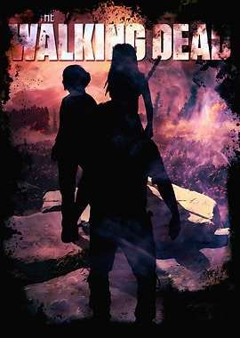 The Walking Dead Silhouette Poster