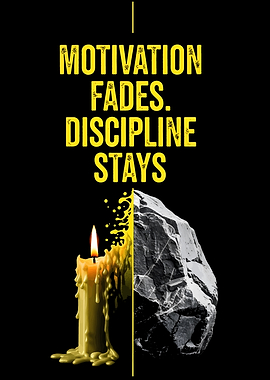 Motivation vs. Discipline Inspirational Poster