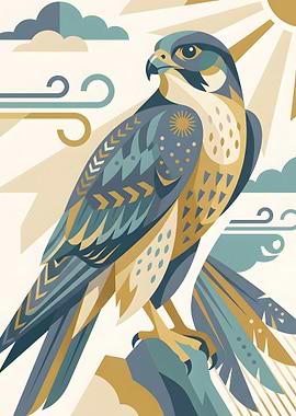 Stylized Falcon Illustration