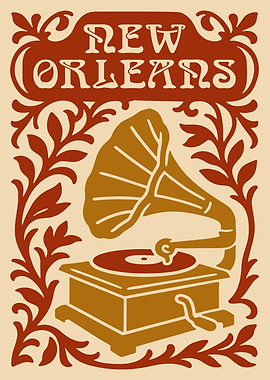 New Orleans Vintage Phonograph Art