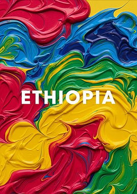 Ethiopia: Abstract Paint Swirls