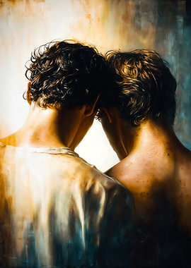 Warm Embrace Textured Abstract Painting