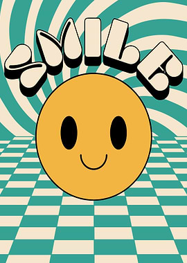 Retro Smile Face Illustration