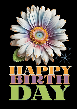 Happy Birthday Daisy Flower Greeting