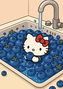 Hello Kitty in Blueberry Sink