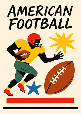 American Football Player Illustration