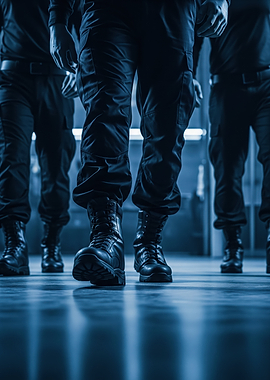 SWAT Team Boots in Blue Tone