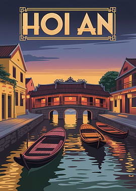 Hoi An Vietnam Travel Poster