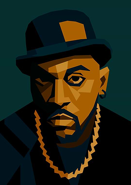 Nate Dogg in Geometric Style