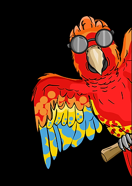 Cool Parrot With Sunglasses