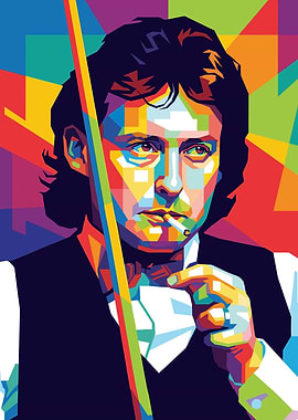 Stephen Hendry Pop Art Portrait