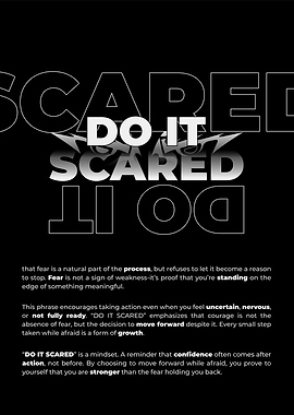 Do It Scared: Motivational Typography Art