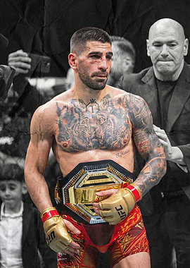 Ilia Topuria UFC Champion Portrait