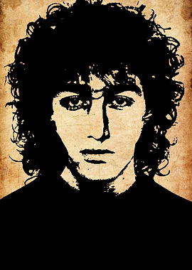 Monochrome Portrait with Textured Background