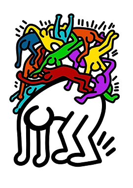Colorful Figures on White Figure