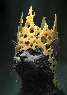 Cat King with Cheese Crown