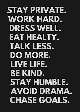 Motivational Text Art on Dark Background