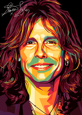 Steven Tyler Colorful Portrait