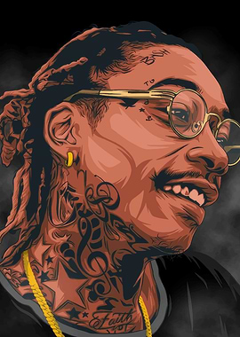 Wiz Khalifa Portrait Digital Art
