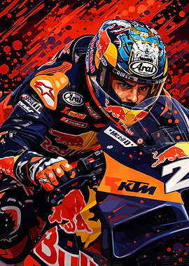 Motorcycle Racer in Action