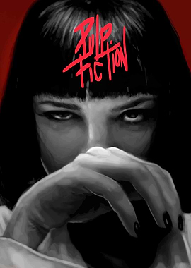 Pulp Fiction Mia Wallace Portrait