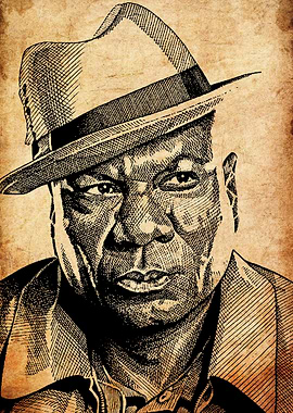 Vintage Portrait of a Man with Hat