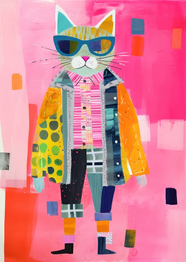 Fashionable Cat Art
